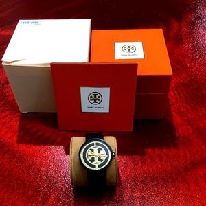 Tory Burch Black and Gold Watch